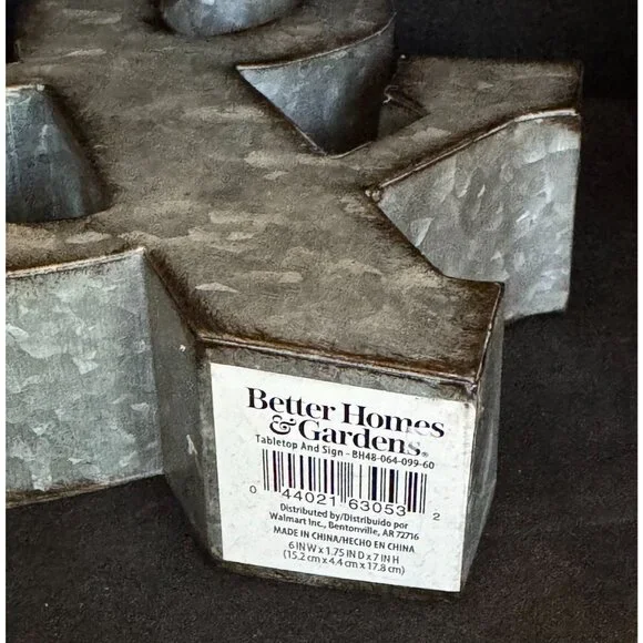 Galvanized Metal Ampersand Tabletop Decor By Better Homes & Gardens - Rustic Far - Picture 3 of 6
